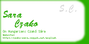 sara czako business card